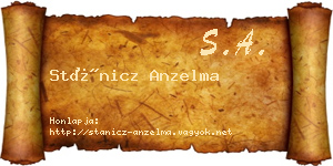 Stánicz Anzelma névjegykártya